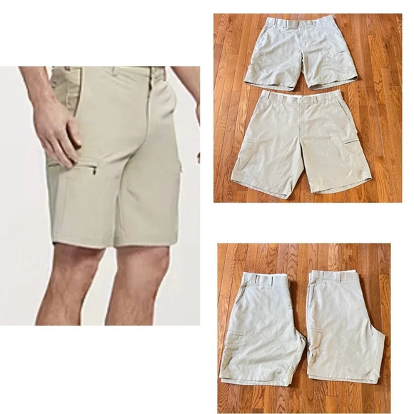 Top Flite Mens Golfcore Khaki Cargo Flat Front Gamechanger Golf Shorts 40 Pack 2 - Picture 1 of 16